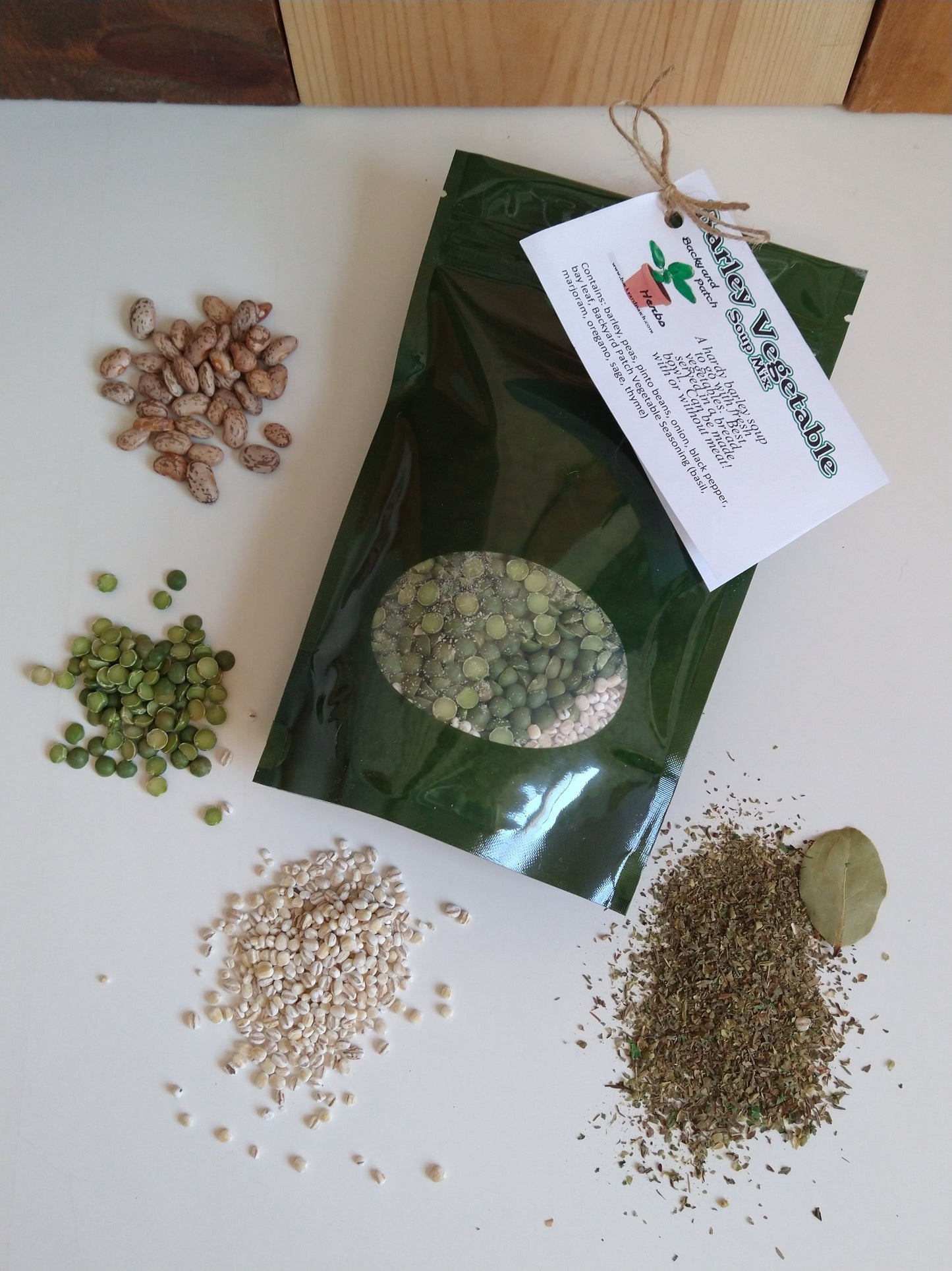 Barley Vegetable Soup Mix, Gourmet dry vegan soup mix, hand-blended, clean food, dry soup mix