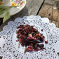Hibiscus Rose Blush Loose Herbal Tea, rose hips, hibiscus, sage, no caffeine