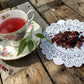 Hibiscus Rose Blush Loose Herbal Tea, rose hips, hibiscus, sage, no caffeine