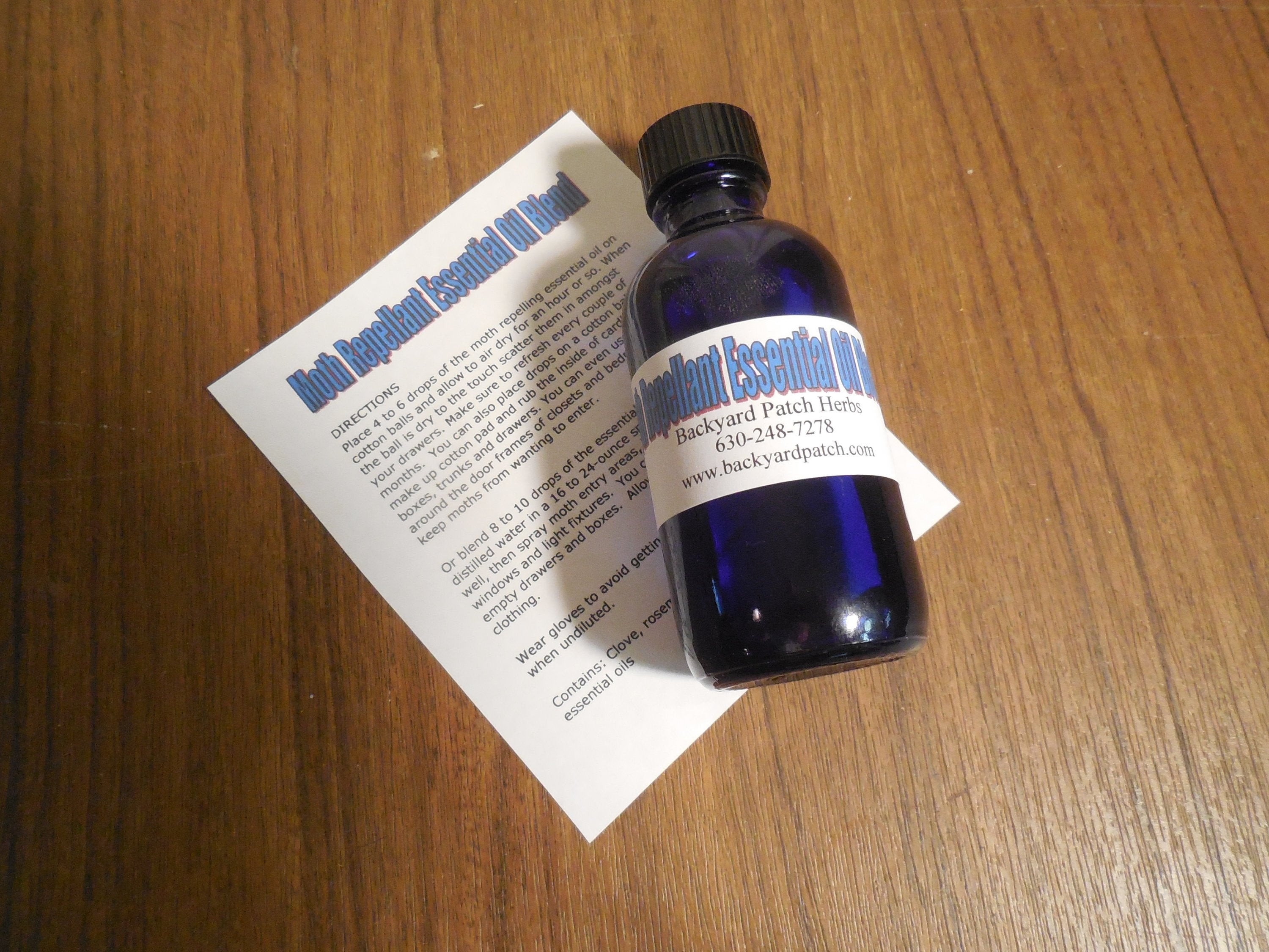 Moth Repellent Essential Oil Mixture – Backyard Patch Herbs