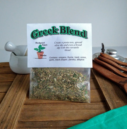 Greek Blend Herb Mix, salt-free blend for pasta, veggies, spreads, dips and more