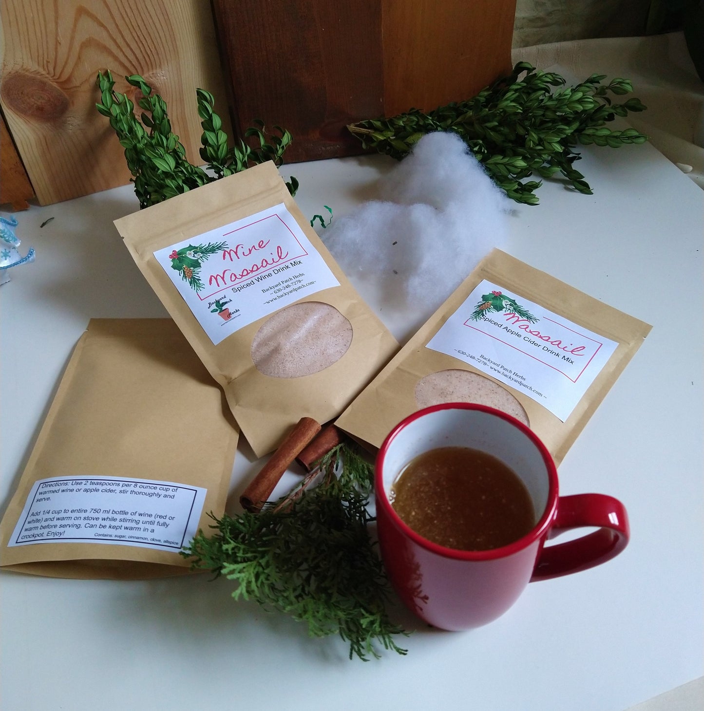 Wine Wassail Blend, makes hot cider and wine into a treat