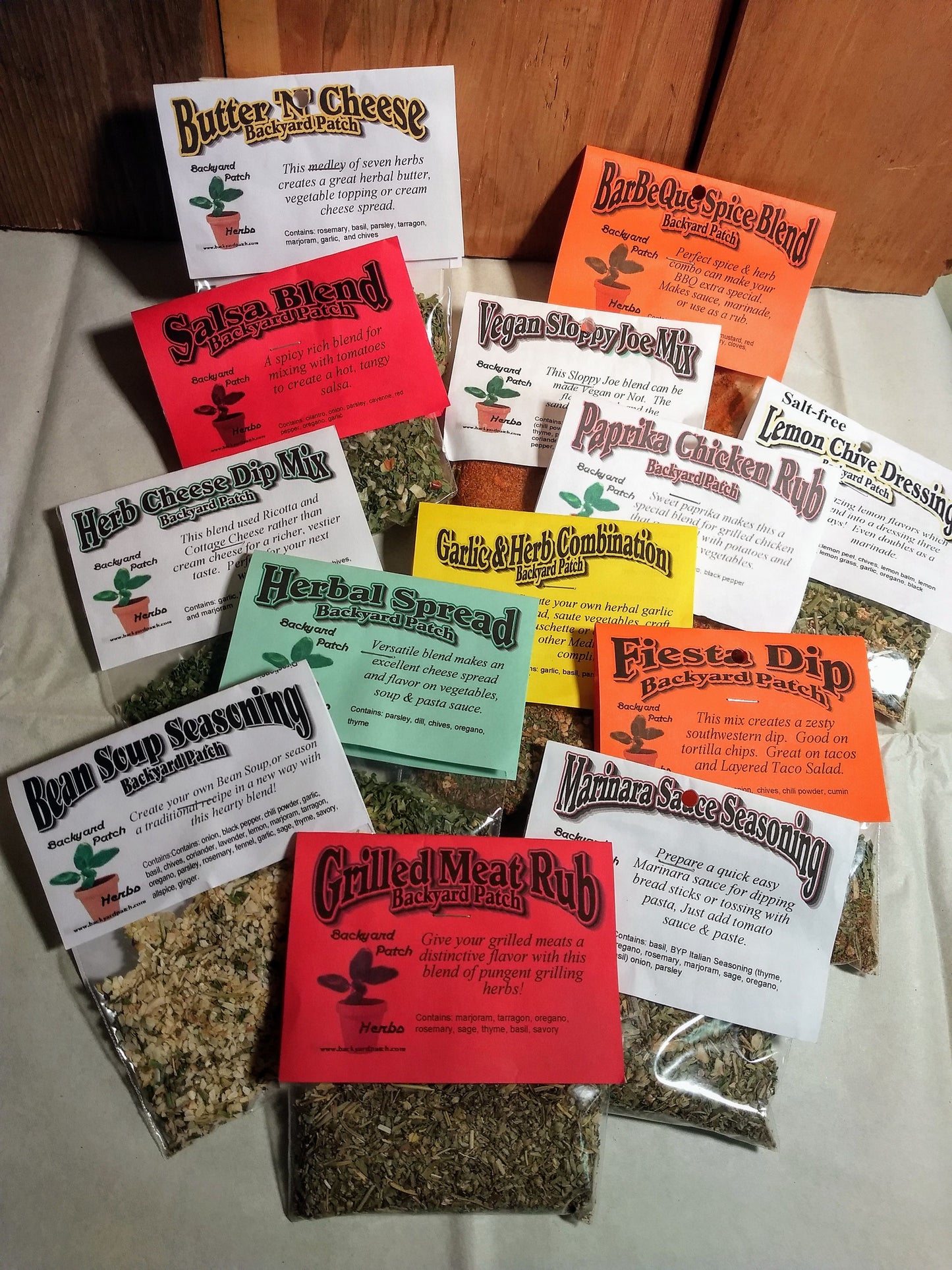 Herb Seasoning Blends for Dips, dressings, rubs and more, Choose your flavor