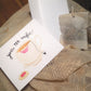 Greeting Card, Tea Theme Blank Card with tea bag, you are tea-riffic