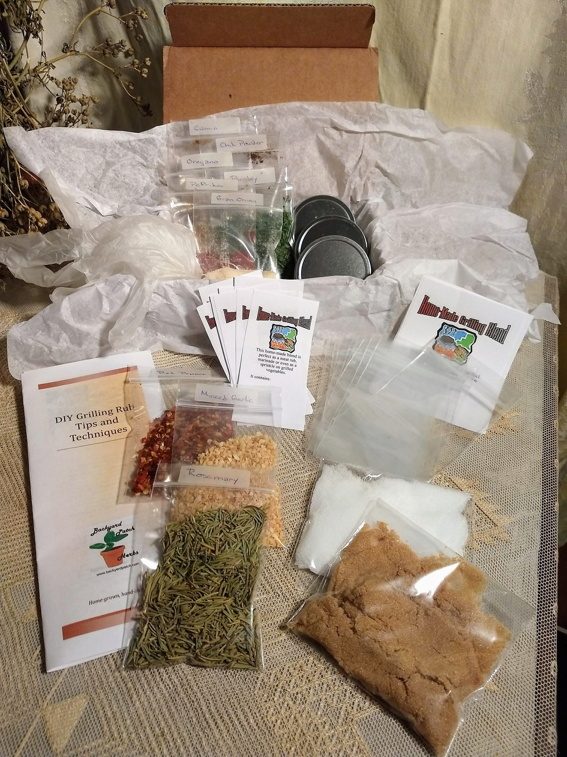 DIY Grilling Rubs Kit, make your own gifts, homemade, gift for men, cu –  Backyard Patch Herbs