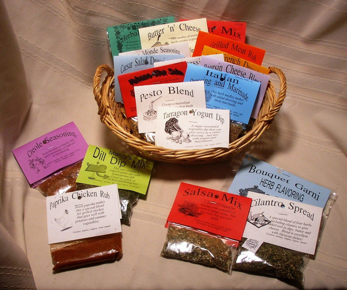 Spring Holiday Gift Box of Herb Cooking Mixes, Choose 3 or 5 Seasoning Blends