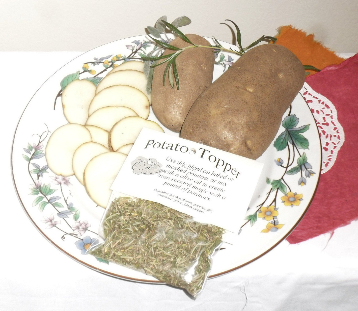 SPUD COLLECTION Set of 5 Dry Herb Mixes, hand-blended, home grown herb mixes for potatoes, no salt, no gluten, no MSG