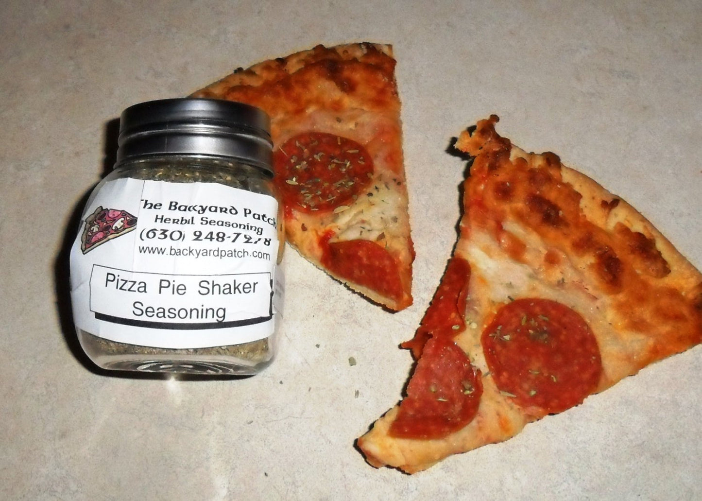 Pizza Pie Shaker Seasoning, Hand-blended Herb Mix, no salt, chives, dry mix, salt free, chili peppers