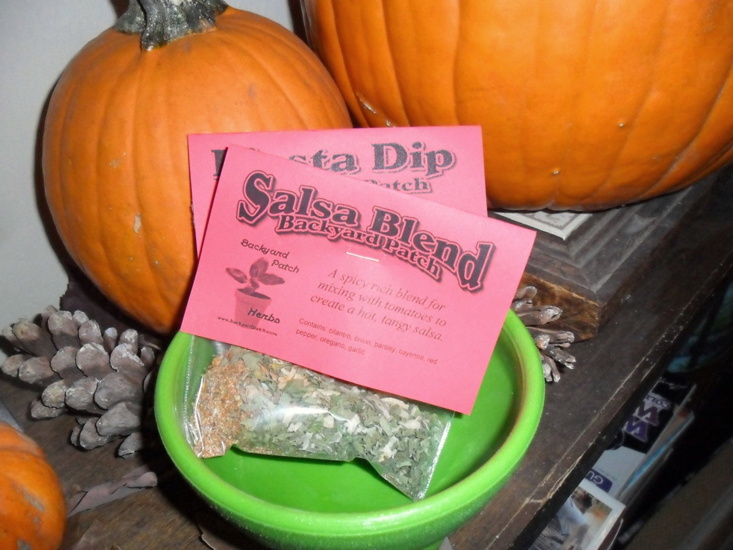 Salsa Gift Bowl with two Herb Mixes, Salsa Seasoning, Fiesta Dip,
