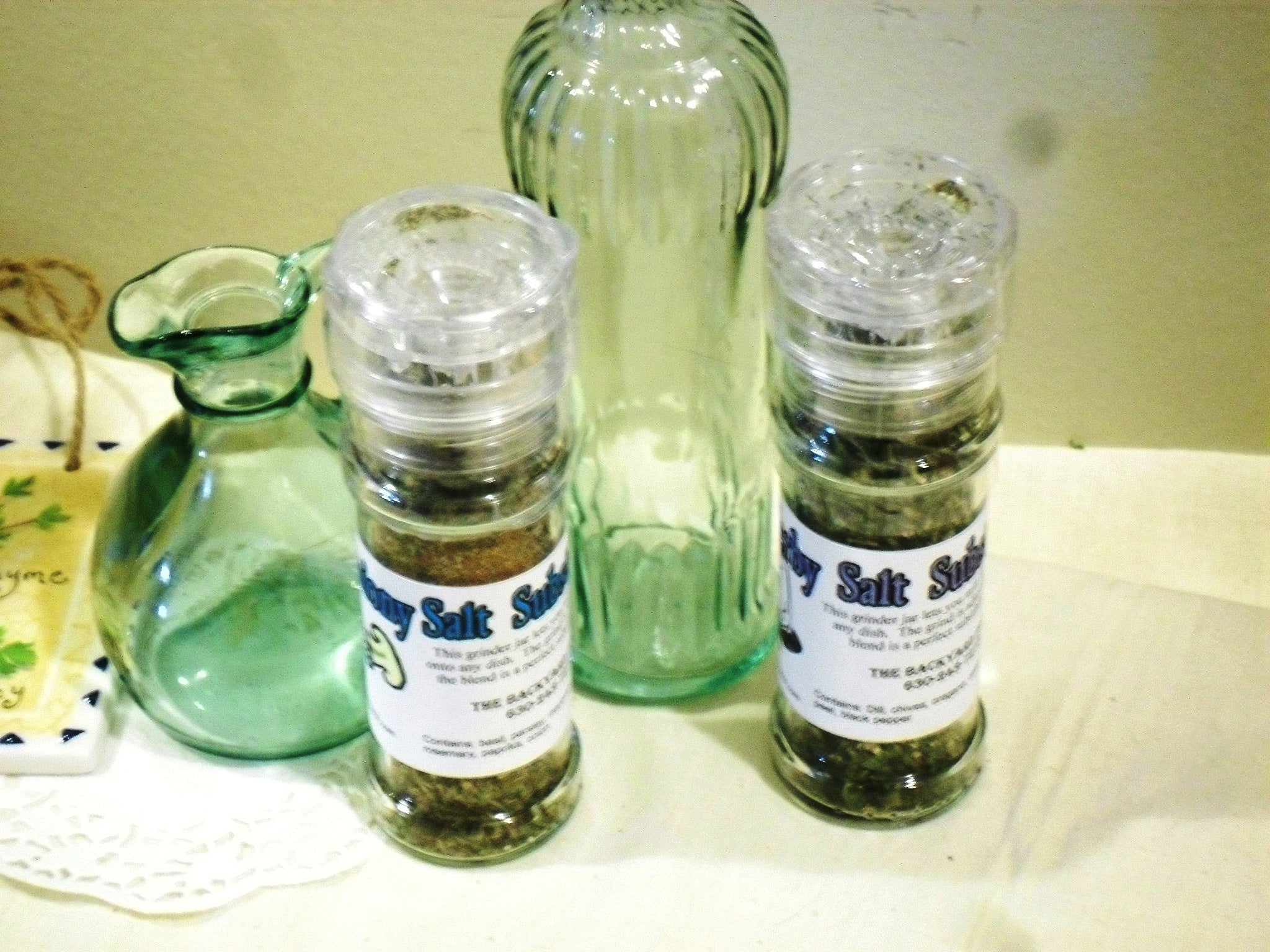 Salt Substitute Grinder Jars Salt free Blends Created With Garlic