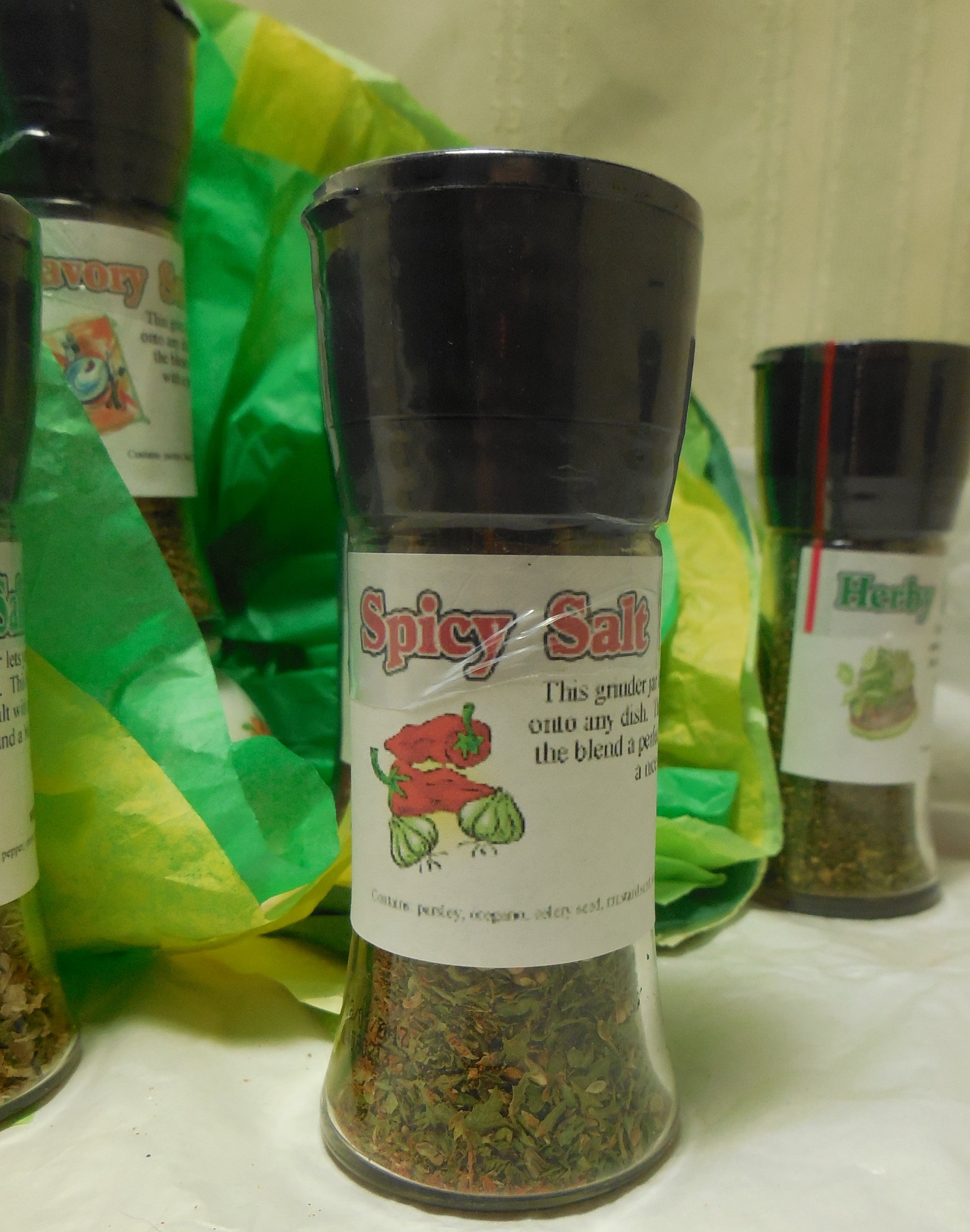 Salt Substitute Grinder Jars Salt free Blends Created With Garlic